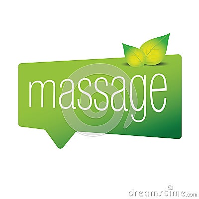 Massage sign speech bubble vector Vector Illustration