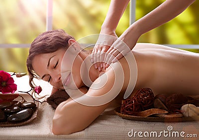 Massage. Spa Salon Stock Photo