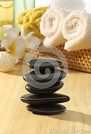 Massage Stones Stock Photo