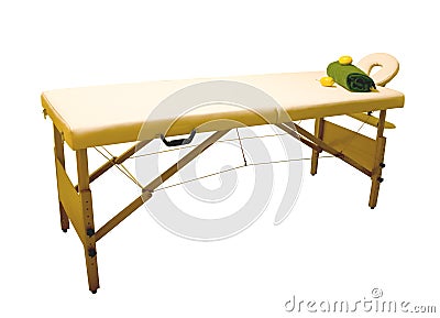 Massage table Stock Photo