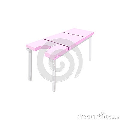 Massage table cartoon icon Vector Illustration