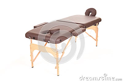 Massage Table isolated Stock Photo