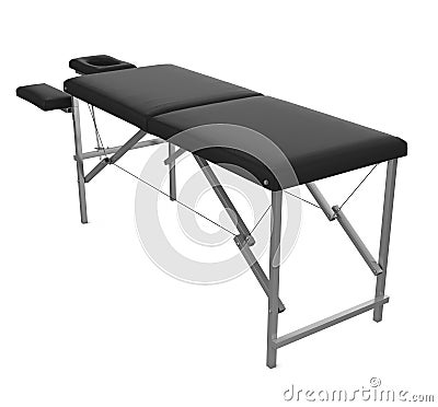 Massage Table Isolated Stock Photo