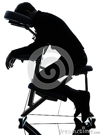 Massage therapy with chair Stock Photo