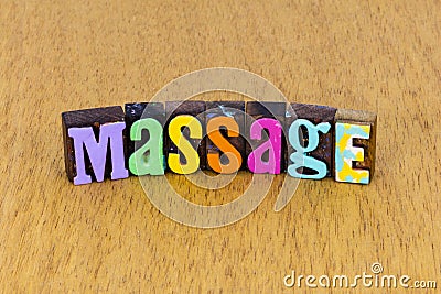 Massage therapy treatment spa health wellness relaxation sensual emotion expression Stock Photo
