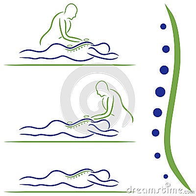 Massage Treatment Vector Illustration