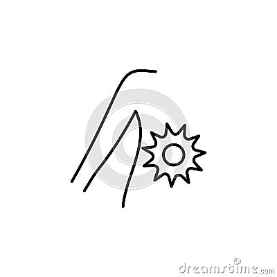 Massages ring for spa outline icon. Signs and symbols can be used for web, logo, mobile app, UI, UX Vector Illustration