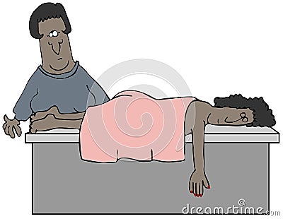 Masseuse Cartoon Illustration