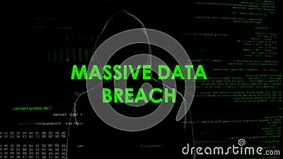 Massive data breach, professional criminal successfully copying information Stock Photo