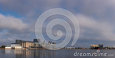 Grain Terminal and Dyke Point, Newcastle Australia Editorial Stock Photo