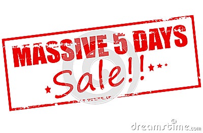 Massive five days sale Cartoon Illustration