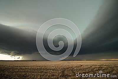 A massive high precipitation supercell thunderstorm in eastern Colorado. Stock Photo