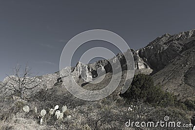 Massive limestone formation of El Capitan Stock Photo