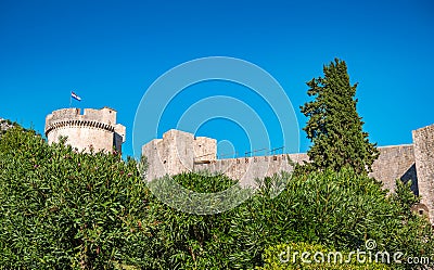 Fort Bokar in the city of Dubrovnik in Croatia Stock Photo