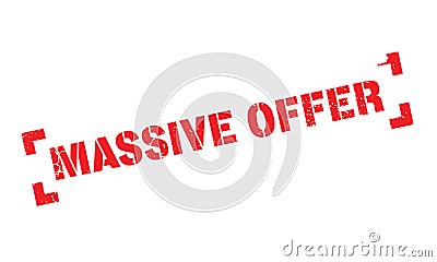 Massive Offer rubber stamp Vector Illustration