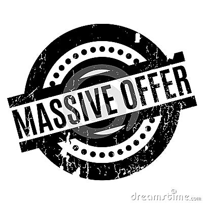 Massive Offer rubber stamp Vector Illustration