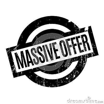 Massive Offer rubber stamp Vector Illustration