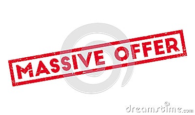 Massive Offer rubber stamp Vector Illustration