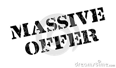 Massive Offer rubber stamp Vector Illustration