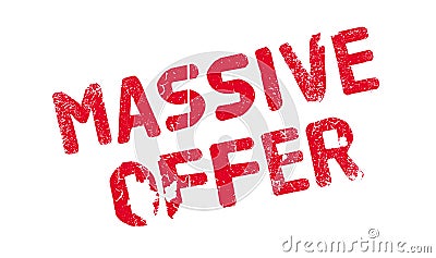 Massive Offer rubber stamp Vector Illustration