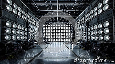 Massive Quantum Foam Stabilization Array Assembly Engineered Technology Stock Photo