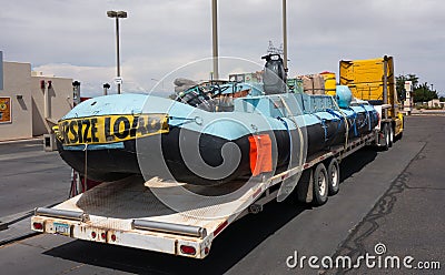 A massive raft used for river adventures Editorial Stock Photo