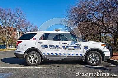 Massport Police Ford Interceptor SUV, East Boston, MA, USA Editorial Stock Photo