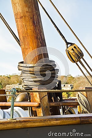 Mast hoops Stock Photo