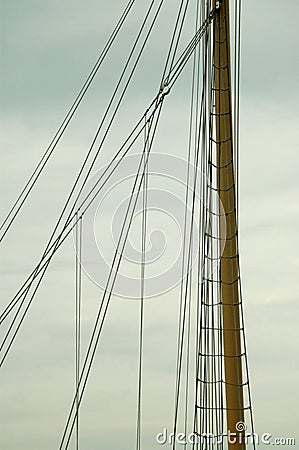 Mast of a tall ship Stock Photo