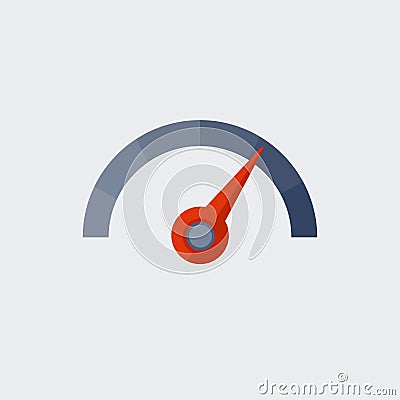 Speedometer vector icon with flat design Vector Illustration