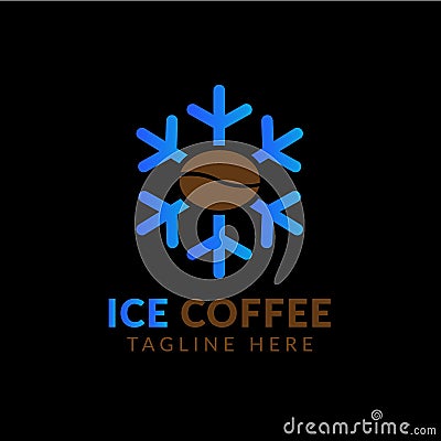 Iced coffee logo vector icon. Element of coffee illustration icon. Signs and symbols can be used for web, logo, mobile app, Vector Illustration