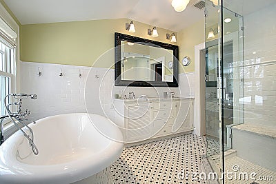 Master bath in luxury home Stock Photo