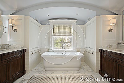 Master bath in luxury home Stock Photo