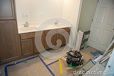 Master Bathroom, Home Remodel, Remodeling Stock Photo