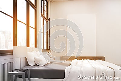 Master bedroom interior, poster, toned Stock Photo