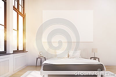 Master bedroom interior, poster, toned Stock Photo