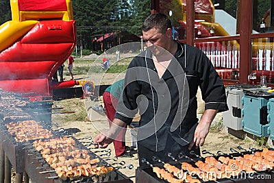 Master chef barbecue Editorial Stock Photo