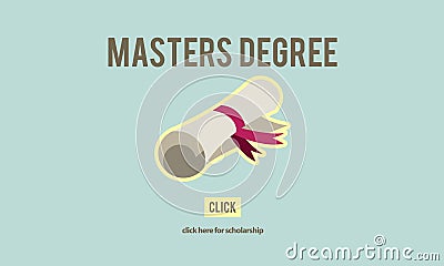 Master's Degree Knowledge Education Graduation Concept Stock Photo