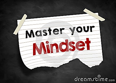 Master you Mindset motivational message concept Stock Photo