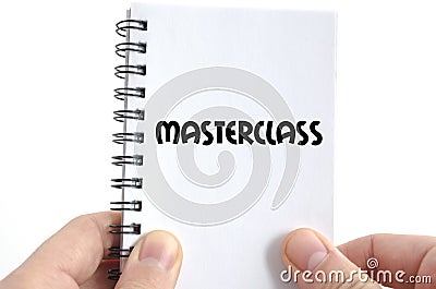 Masterclass text concept Stock Photo
