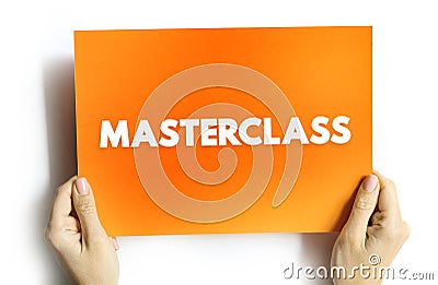 Masterclass text quote, concept background Stock Photo