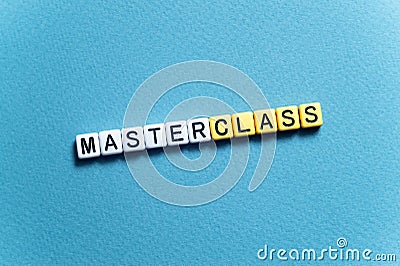 Masterclass - word concept on cubes Stock Photo