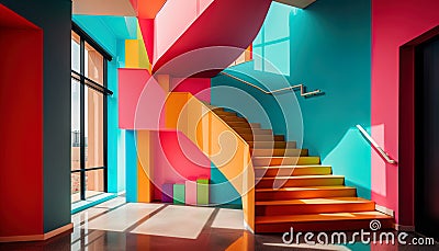 A masterful combination of contemporary style and playful elements Stock Photo