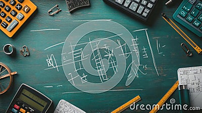 Mastering Calculations, Precision Tools, Formulas, and Techniques for Accurate Measurements, Enhancing Problem-Solv Stock Photo