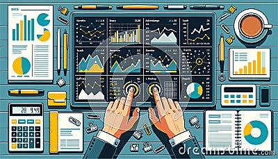 Mastering Data Analysis Vector Illustration