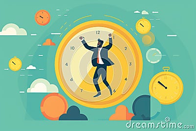 Mastering Time Management Boosting Productivity in Your Career, Generative AI Stock Photo