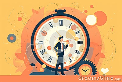 Mastering Time Management Boosting Productivity in Your Career, Generative AI Stock Photo