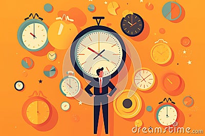 Mastering Time Management Boosting Productivity in Your Career, Generative AI Stock Photo