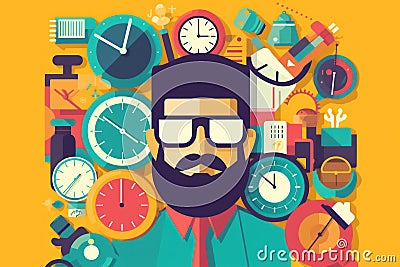 Mastering Time Management Boosting Productivity in Your Career, Generative AI Stock Photo