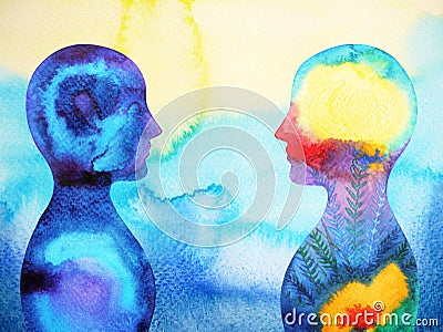 Mastermind, chakra power, inspiration abstract thought together Stock Photo